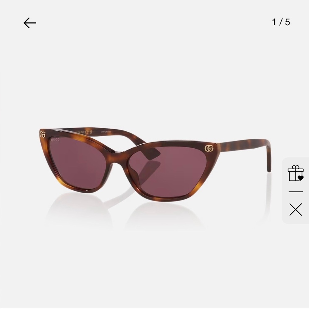 NEW Gucci Tortoise Cat-Eye Sunglasses